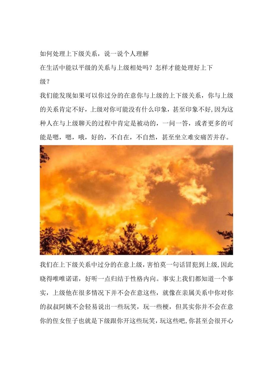 如何处理上下级关系说一说个人理解.docx_第1页