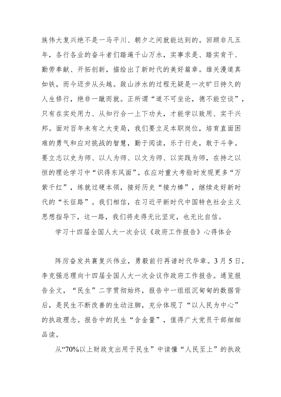 学习十四届全国人大一次会议《政府工作报告》心得体会及政府工作报告要点总结.docx_第3页