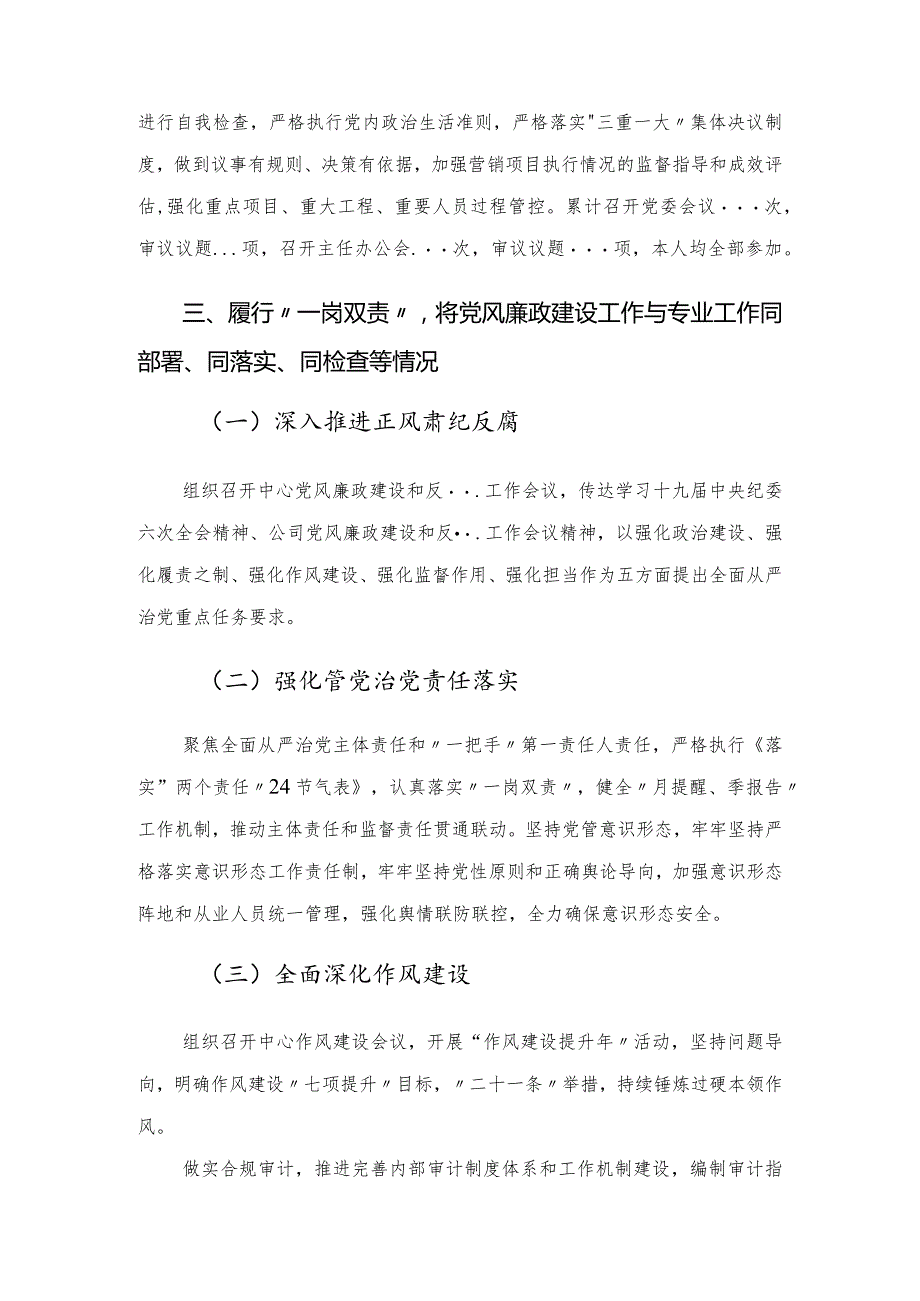 公司党委书记履职尽责及“一岗双责”落实情况报告.docx_第3页