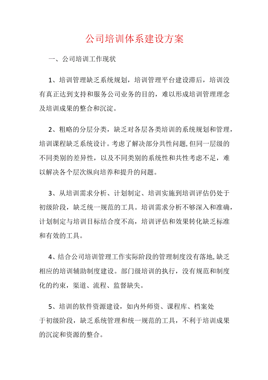 公司员工培训体系建设方案.docx_第1页