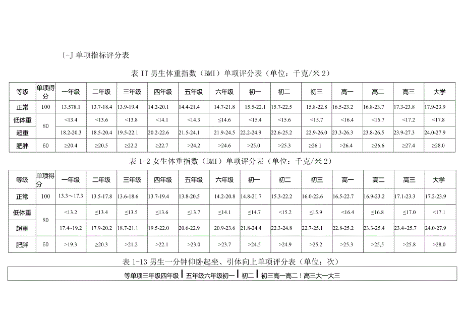 国家各年级学生体质健康测试项目及评分标准.docx_第2页