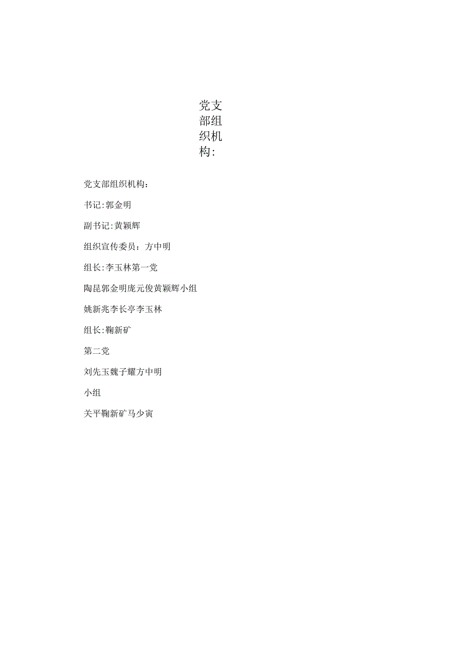 党支部组织机构：.docx_第1页