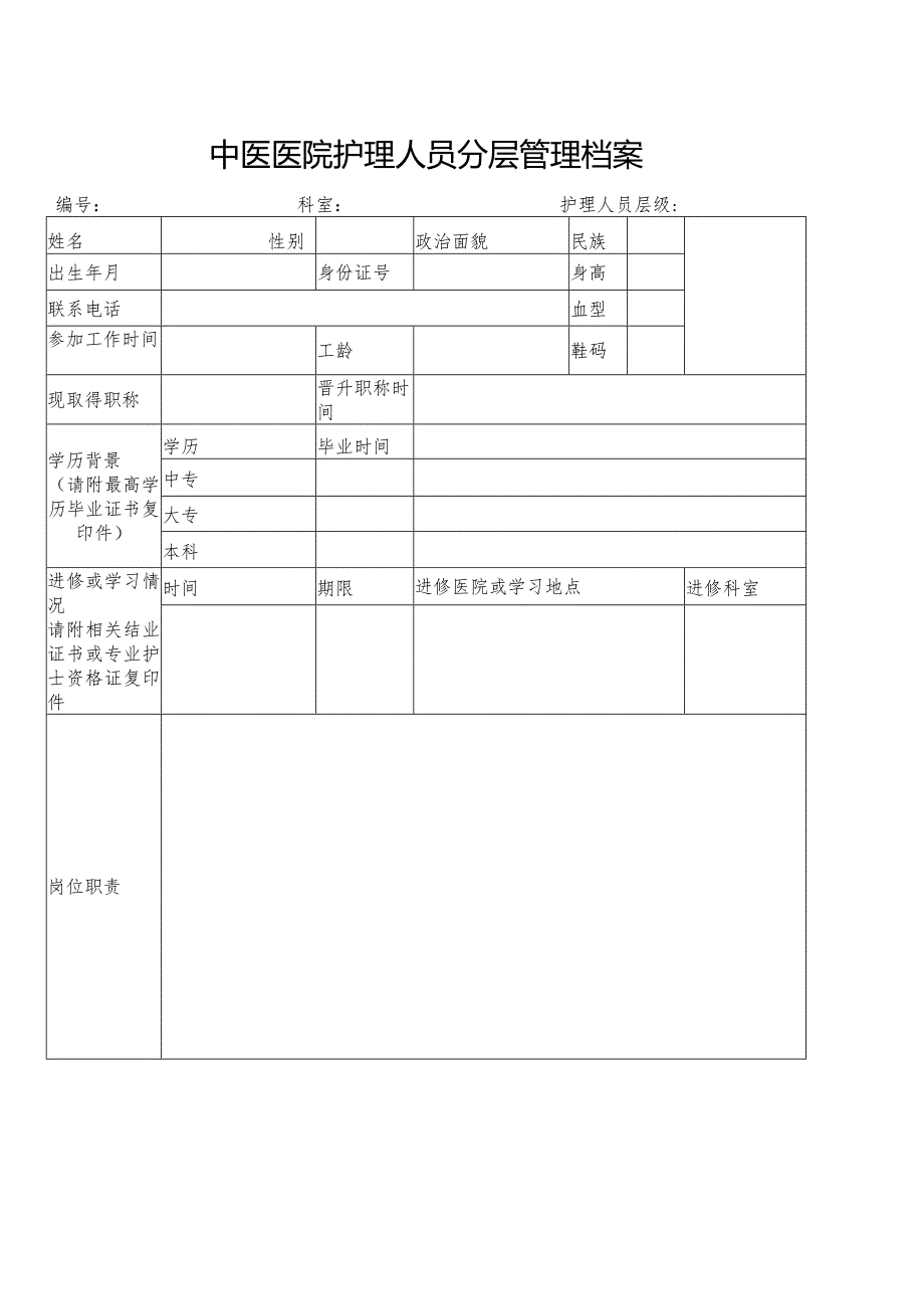 护理人员分层管理档案.docx_第1页