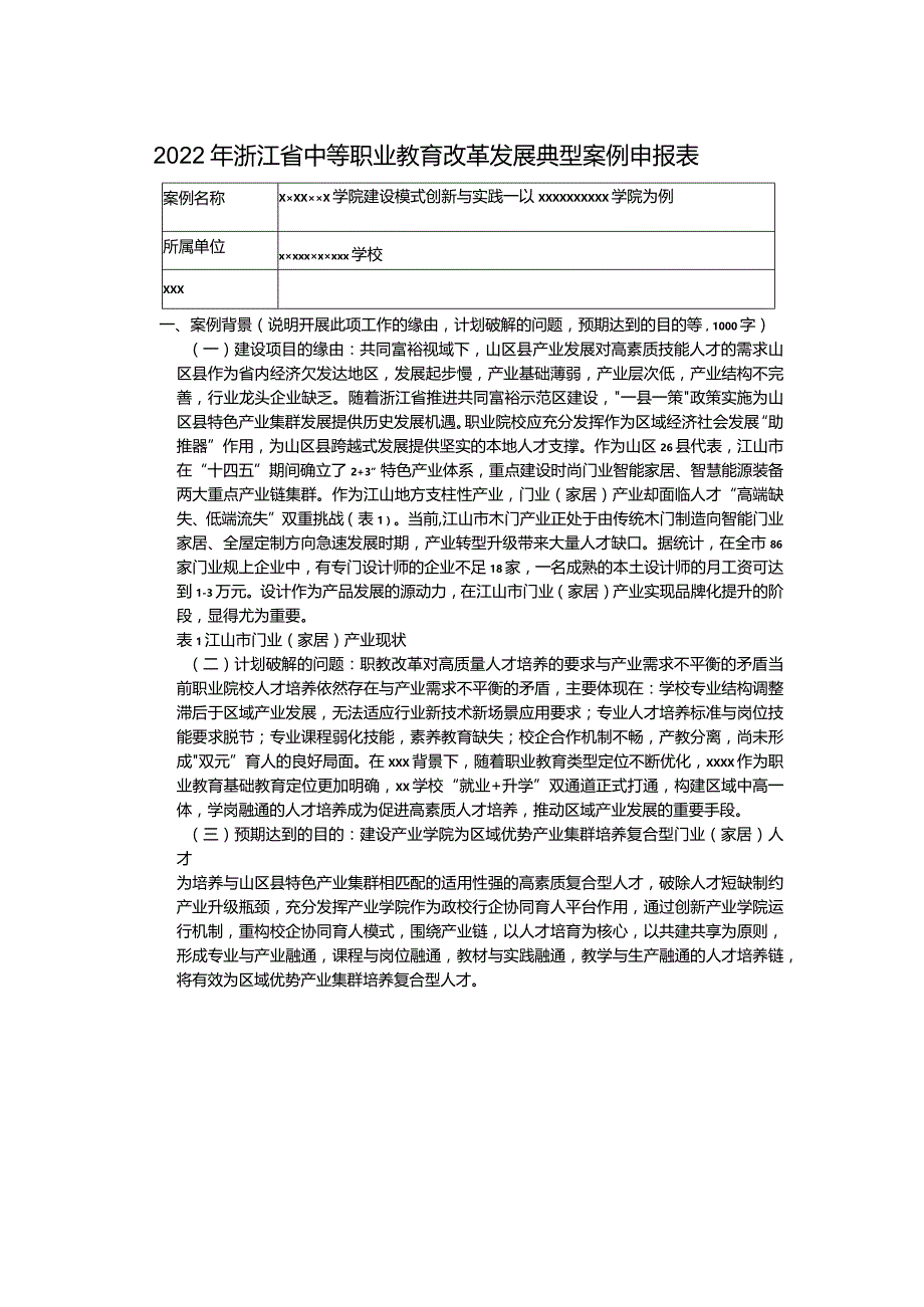 典型案例《山区26县产业学院建设模式创新与实践——以x学院为例》20221022（定稿）公开课教案教学设计课件资料.docx_第1页