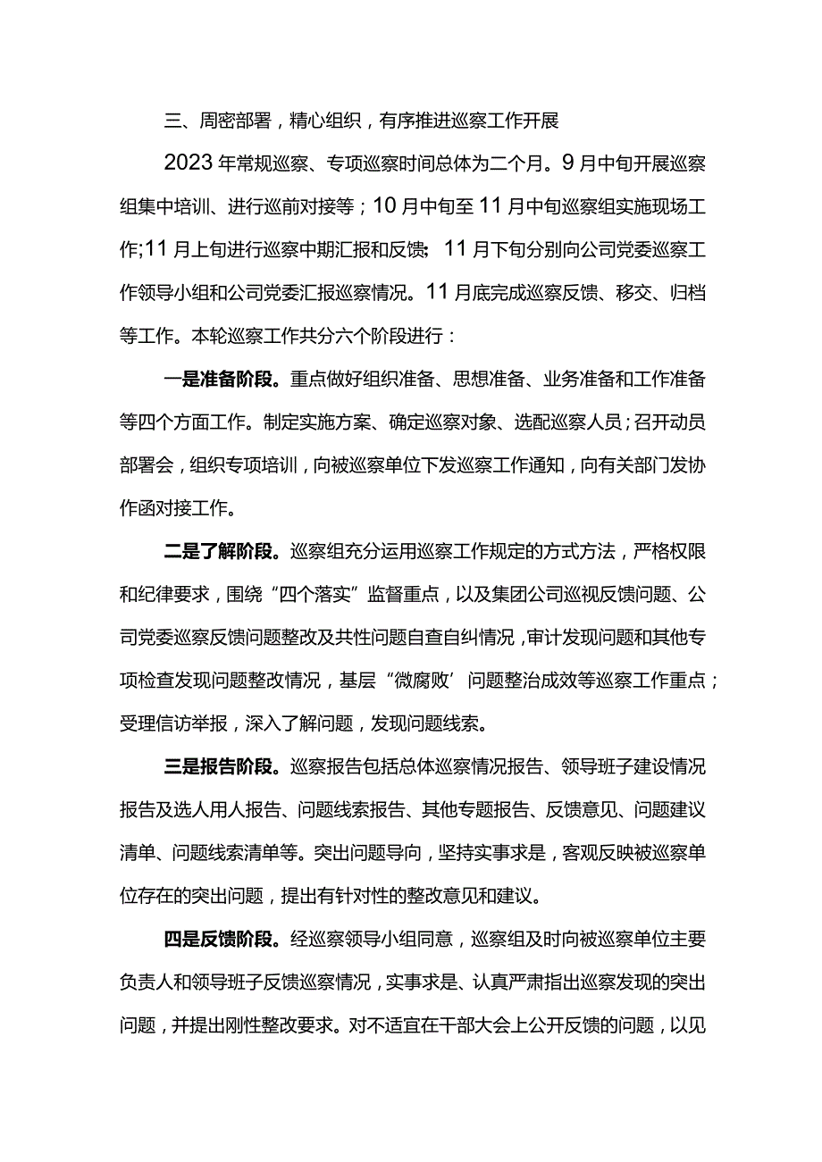 在2023年巡察工作动员部署会上的工作安排.docx_第3页