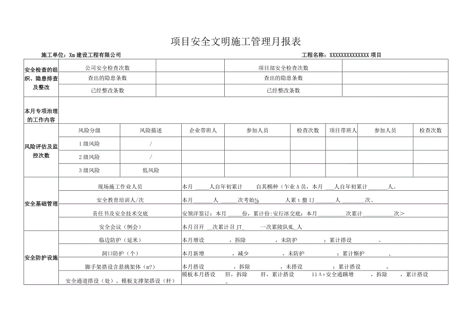 安全文明施工管理月报表.docx_第2页