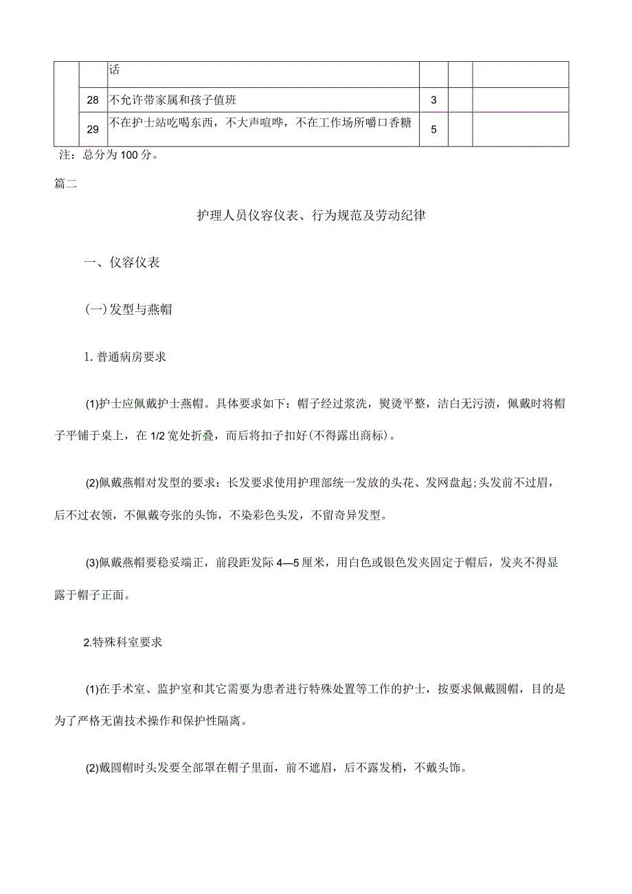 护理人员仪容仪表行为规范检查表.docx_第3页