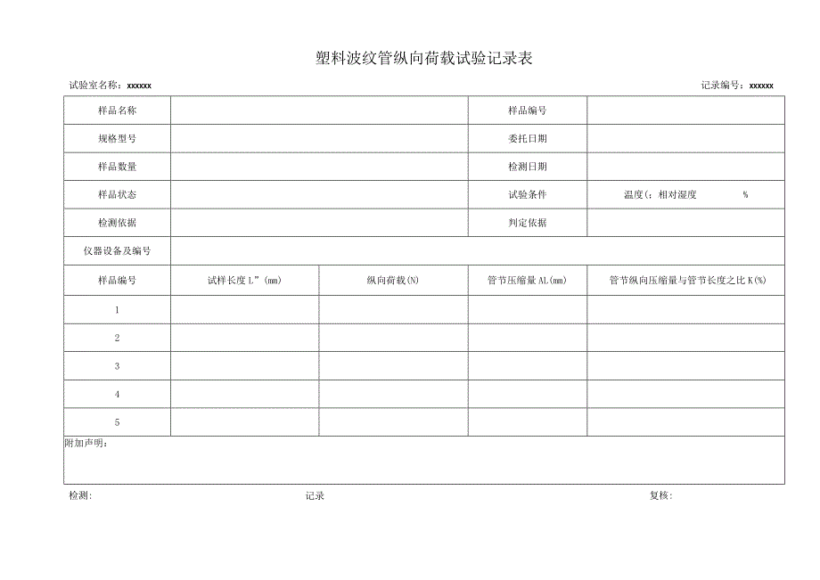 塑料波纹管纵向荷载检测原始记录32.docx_第1页