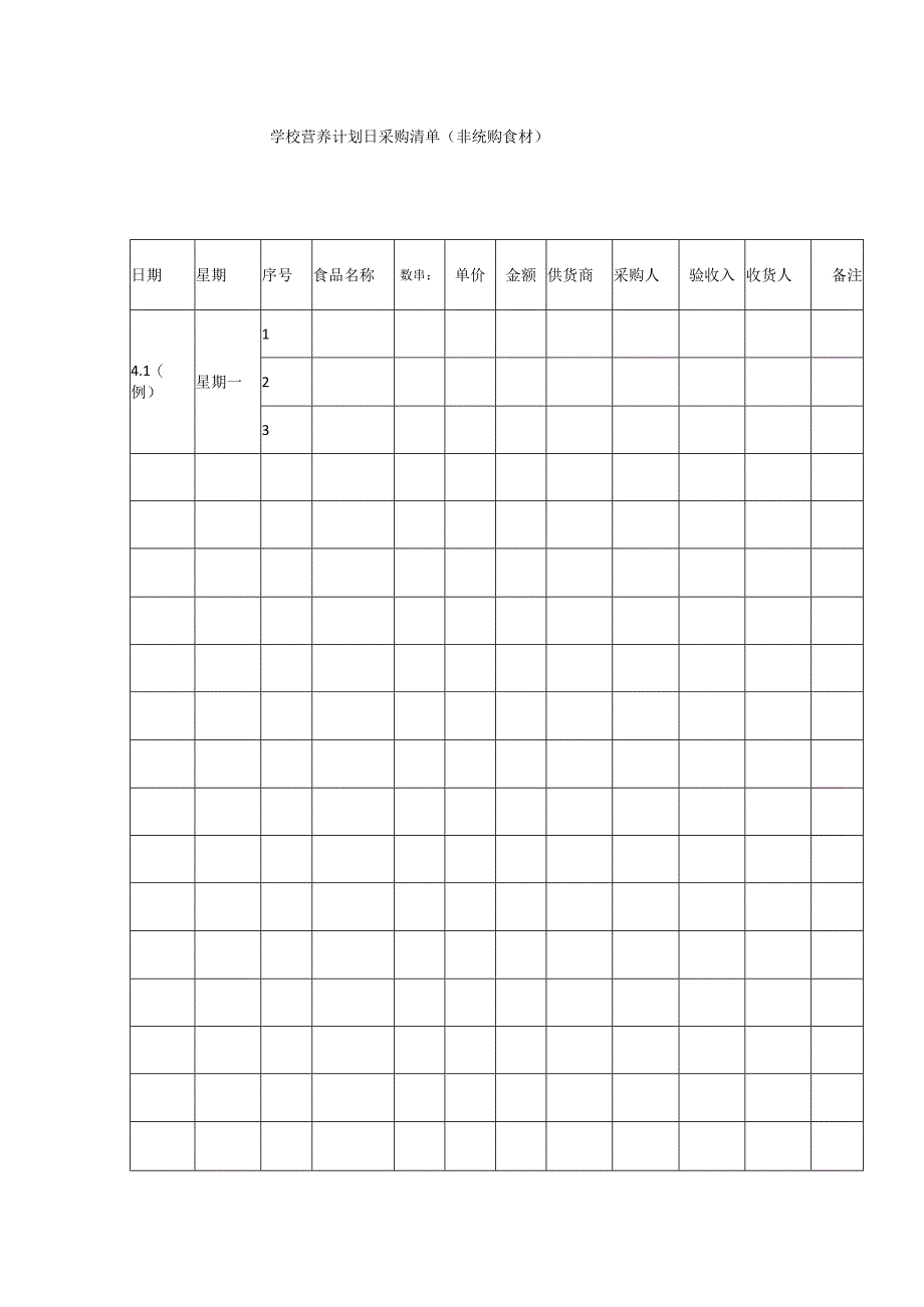 学校营养计划日采购清单.docx_第1页