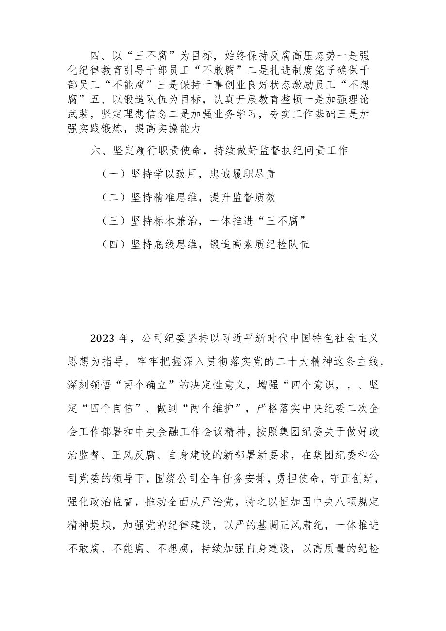 公司纪委2023年工作总结和2024年工作计划.docx_第2页