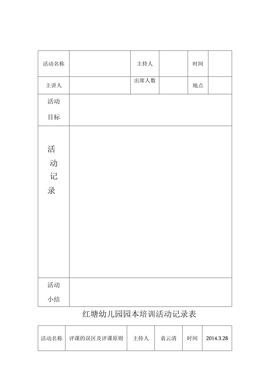 幼儿园园本培训活动记录文稿表.docx_第2页