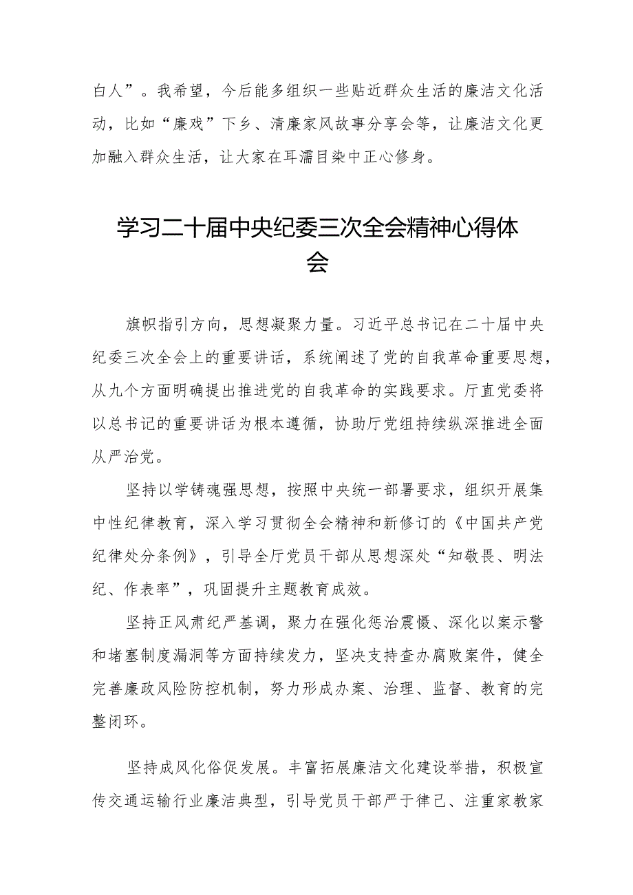 学习贯彻二十届中央纪委三次全会精神的心得体会简短发言稿(25篇).docx_第2页