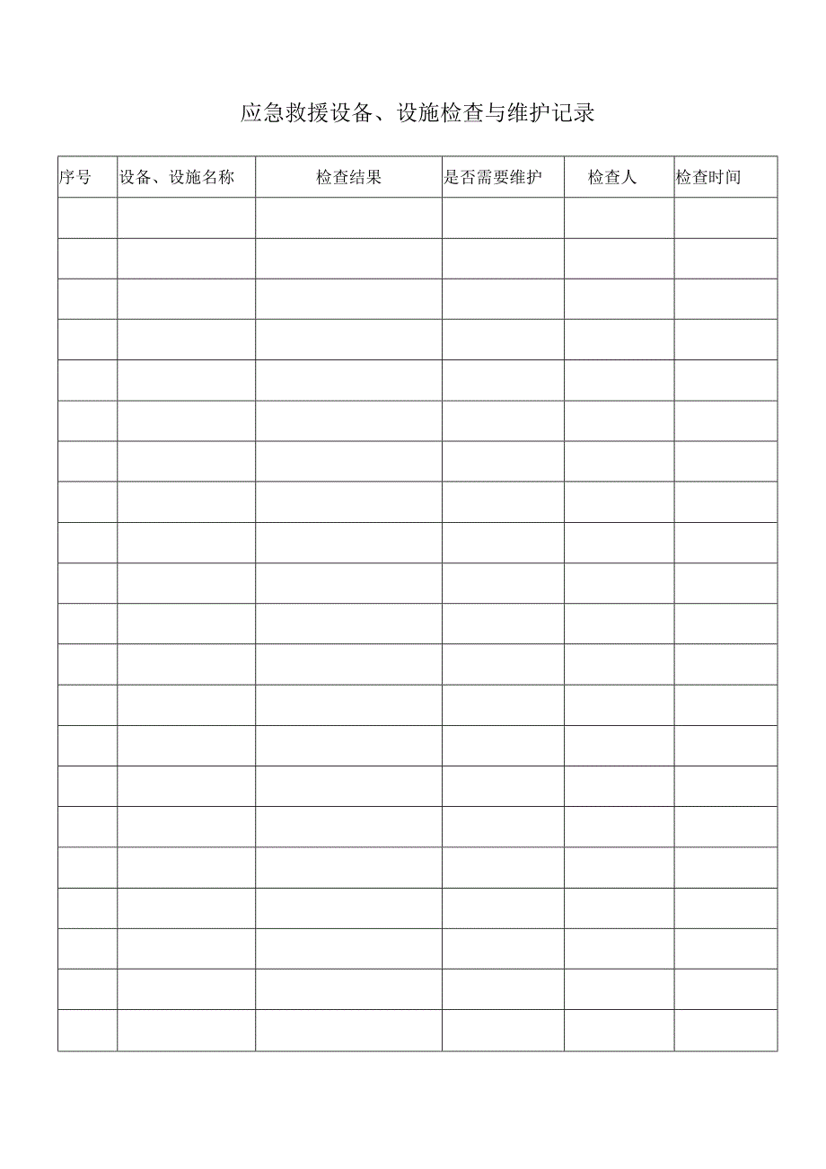09-有限空间应急设备设施检查与维护记录.docx_第1页