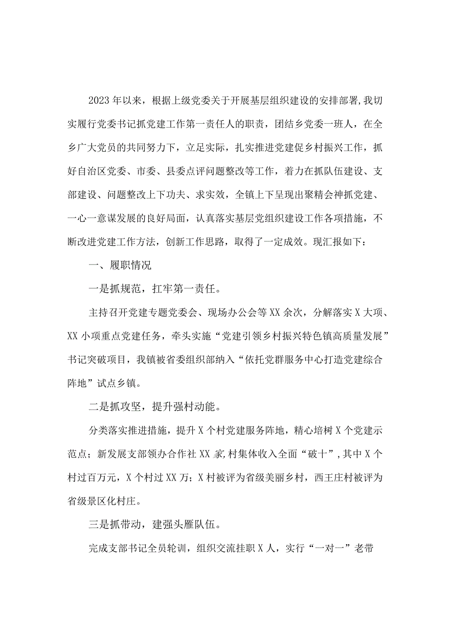 2023年度基层党支部书记抓党建工作述职报告范文五.docx_第2页