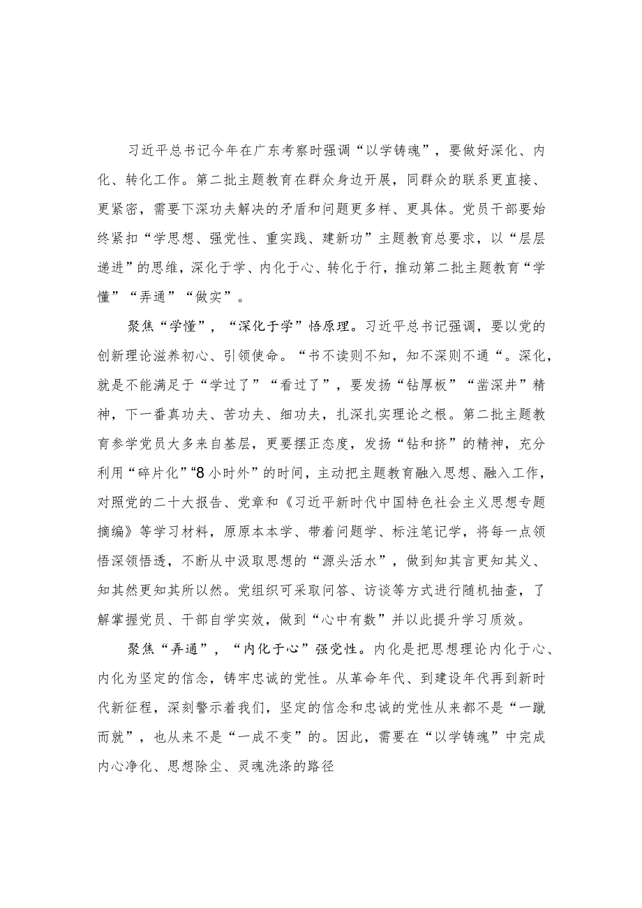 (2篇）基层干部主题教育研讨发言：基层主题教育要“因材施教”+主题教育要“层层递进”.docx_第3页