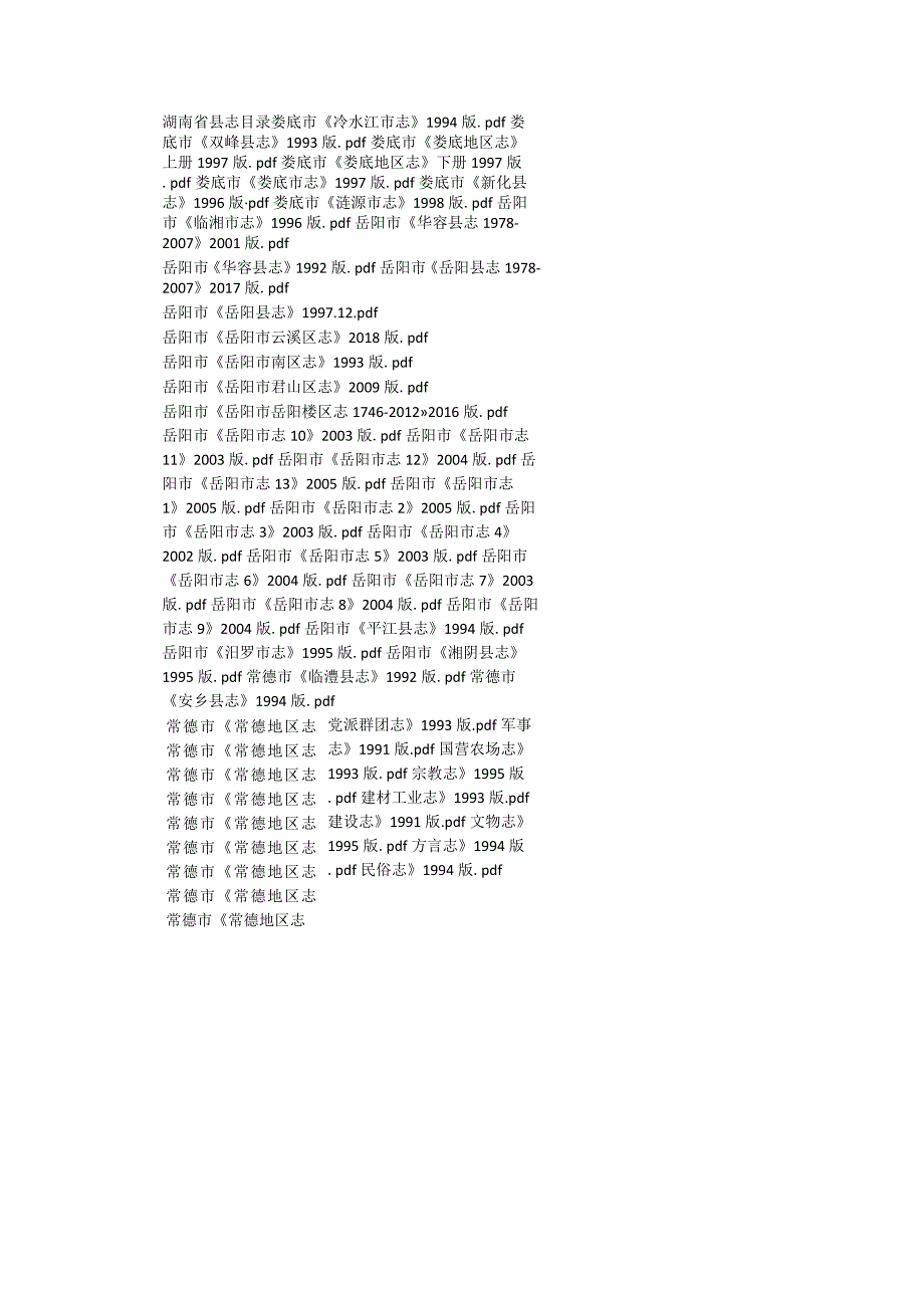 2022年湖南省县志目录.docx_第1页