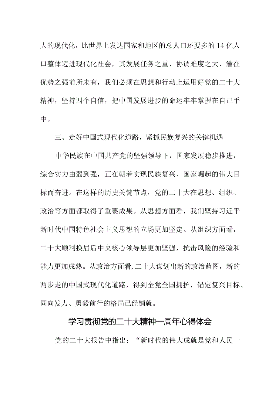 2023年乡镇党委书记学习贯彻党的二十大精神一周年心得体会（4份）.docx_第3页