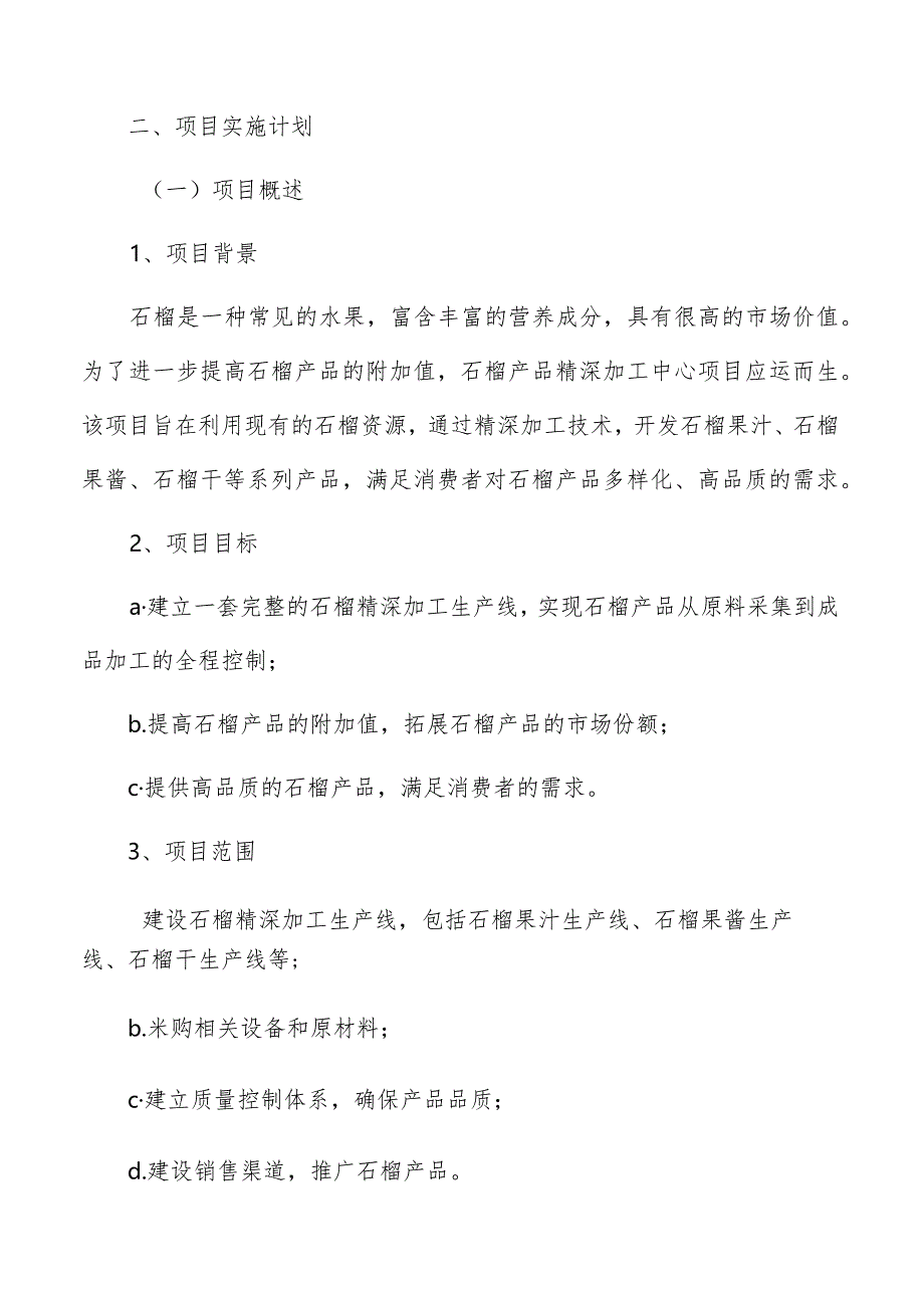 石榴产品精深加工中心项目实施计划分析报告.docx_第3页