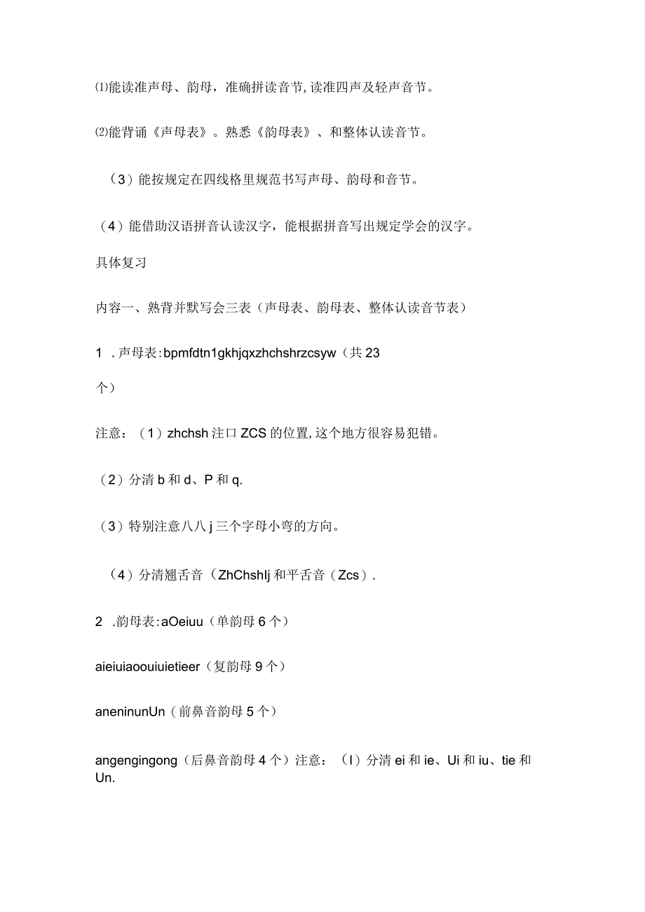 2023年一年级上学期知识点.docx_第1页