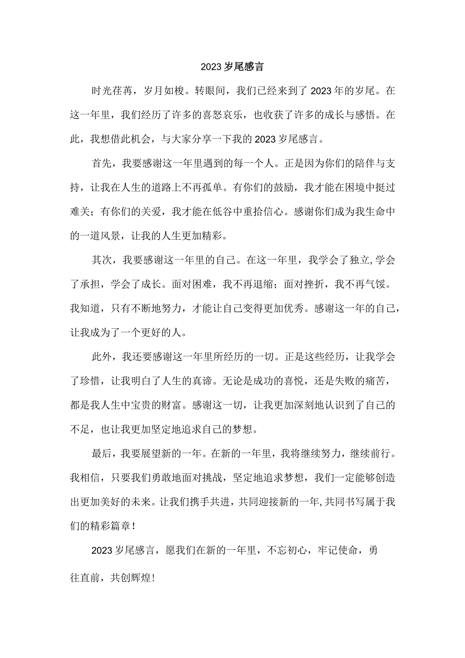 2023岁尾感言.docx_第1页