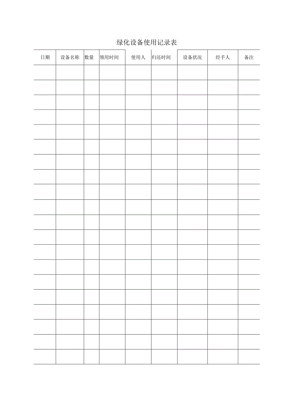 02绿化设备使用记录表.docx_第1页