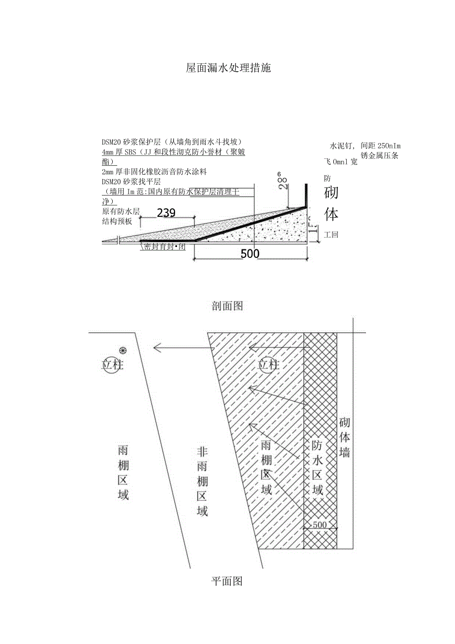 (10309-67)某房建项目屋面漏水处理措施.docx_第1页