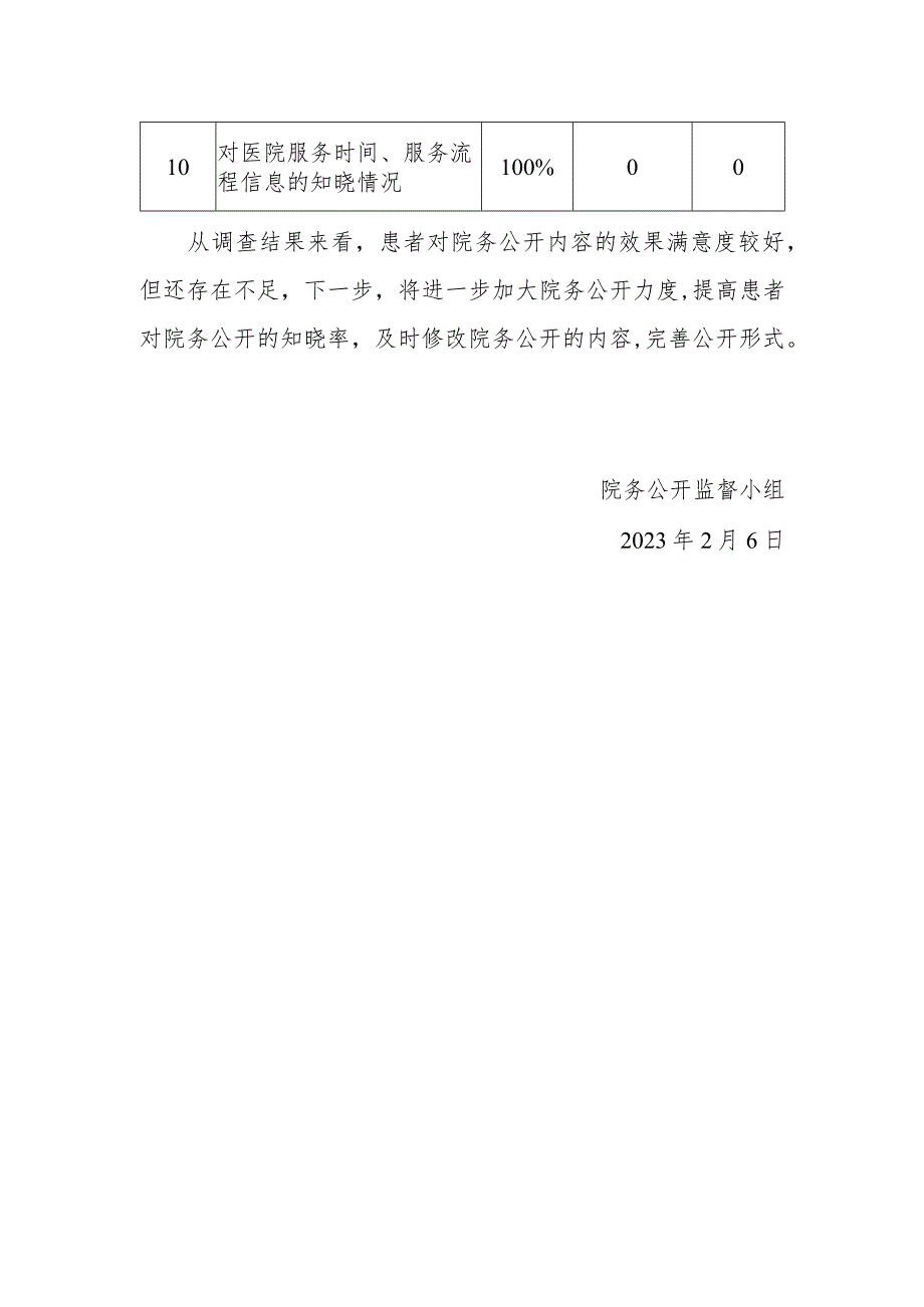 #患者对院务公开内容满意度调查汇报.docx_第2页