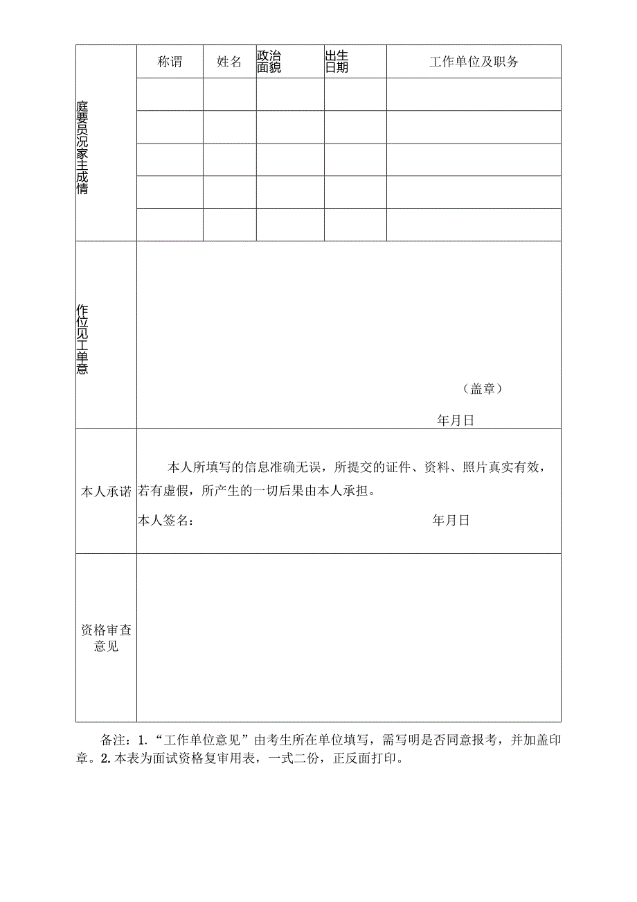 2019年引进优秀人才面试资格确认表.docx_第2页