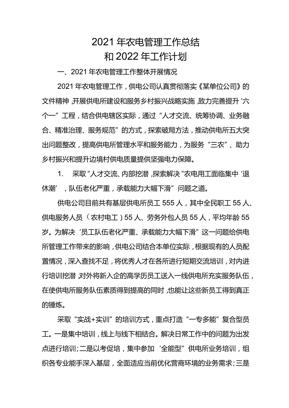 2021年农电管理工作总结.docx_第1页