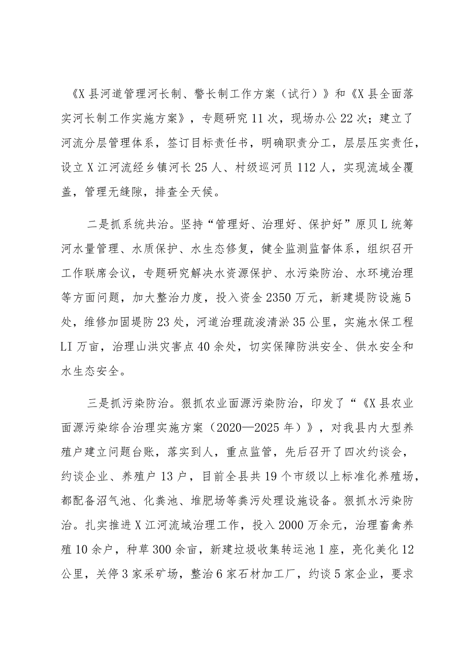 2023推进河长制工作情况的汇报发言.docx_第2页