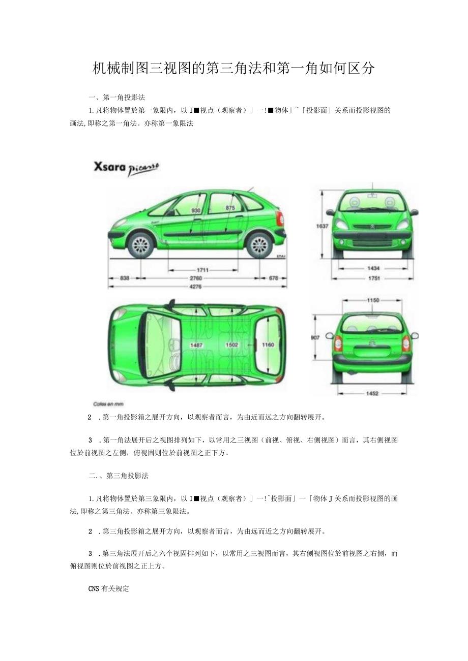 机械制图三视图的第三角法和第一角如何区分.docx_第1页