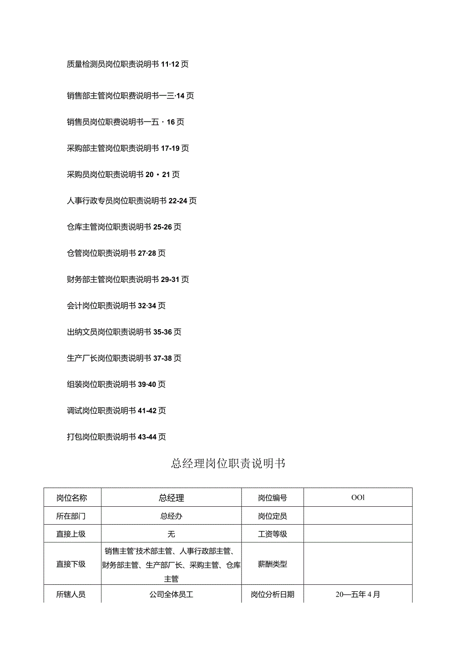 某电子设备岗位职责说明书.docx_第2页