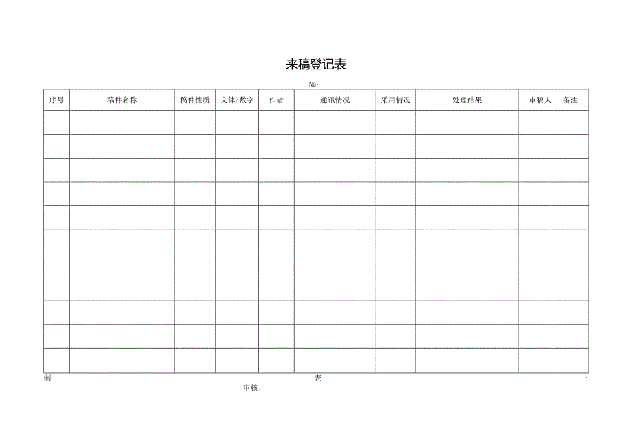 来稿登记表.docx_第1页