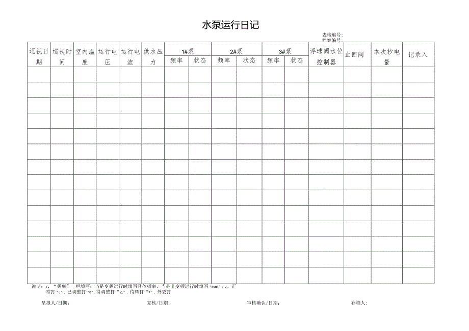 水泵运行记录.docx_第1页