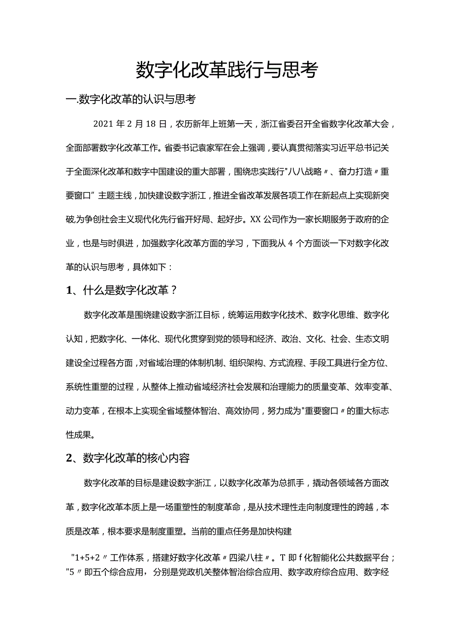 数字化改革践行与思考.docx_第1页