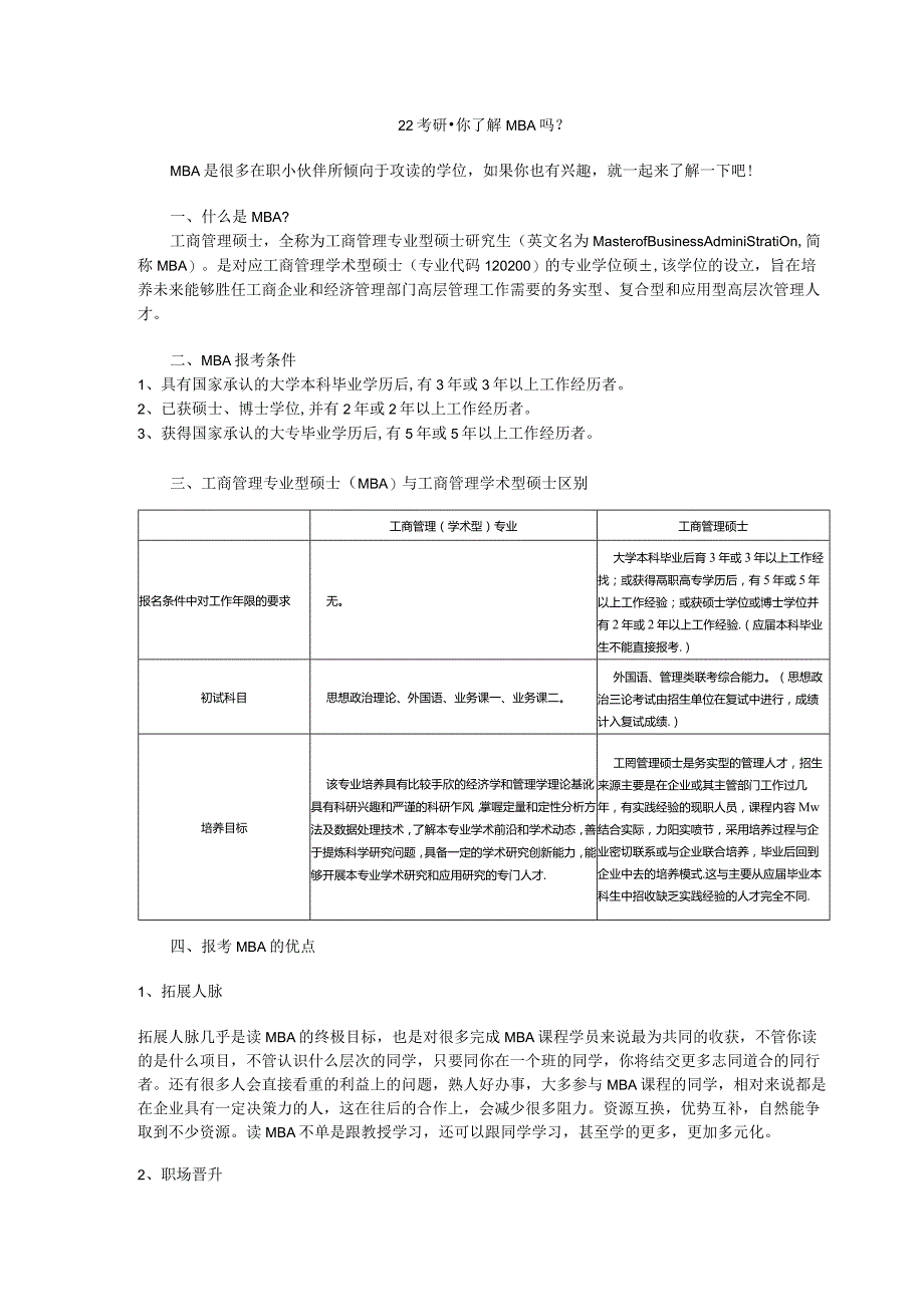 江阴考研培训-你了解MBA吗.docx_第1页