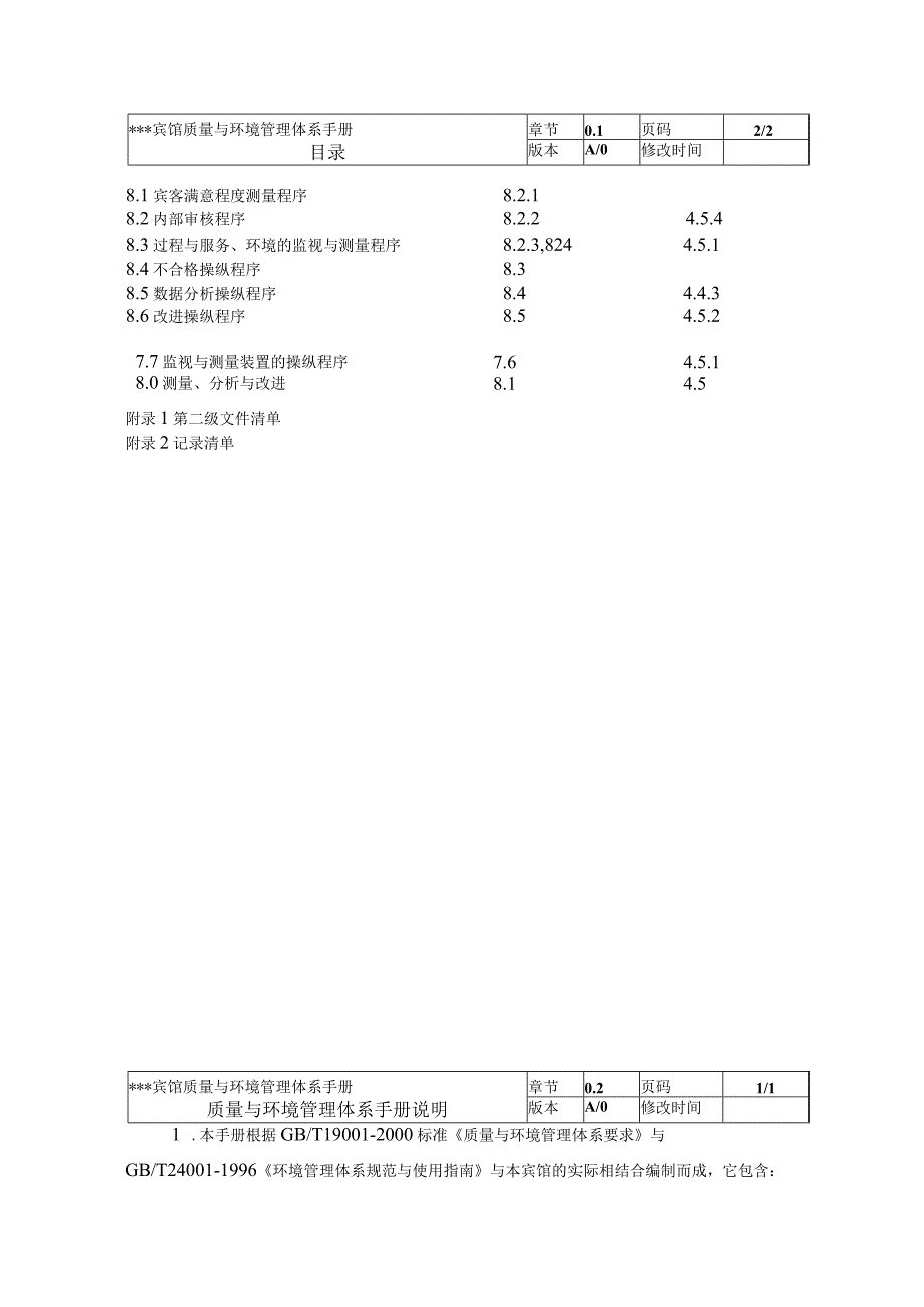 某某宾馆质量与环境管理体系手册（推荐doc56）.docx_第2页