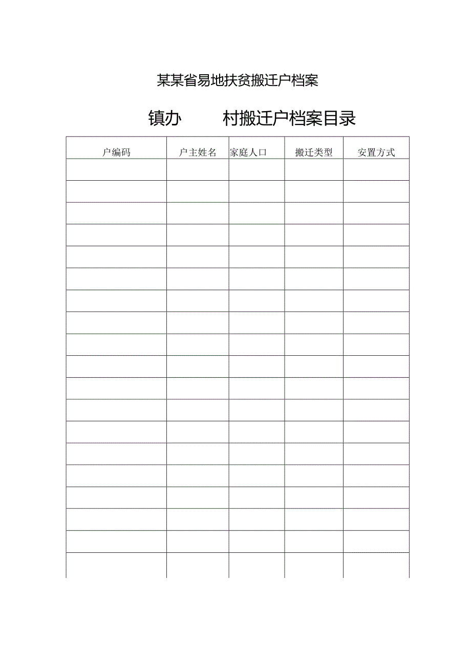 某某省易地扶贫搬迁户档案.docx_第1页