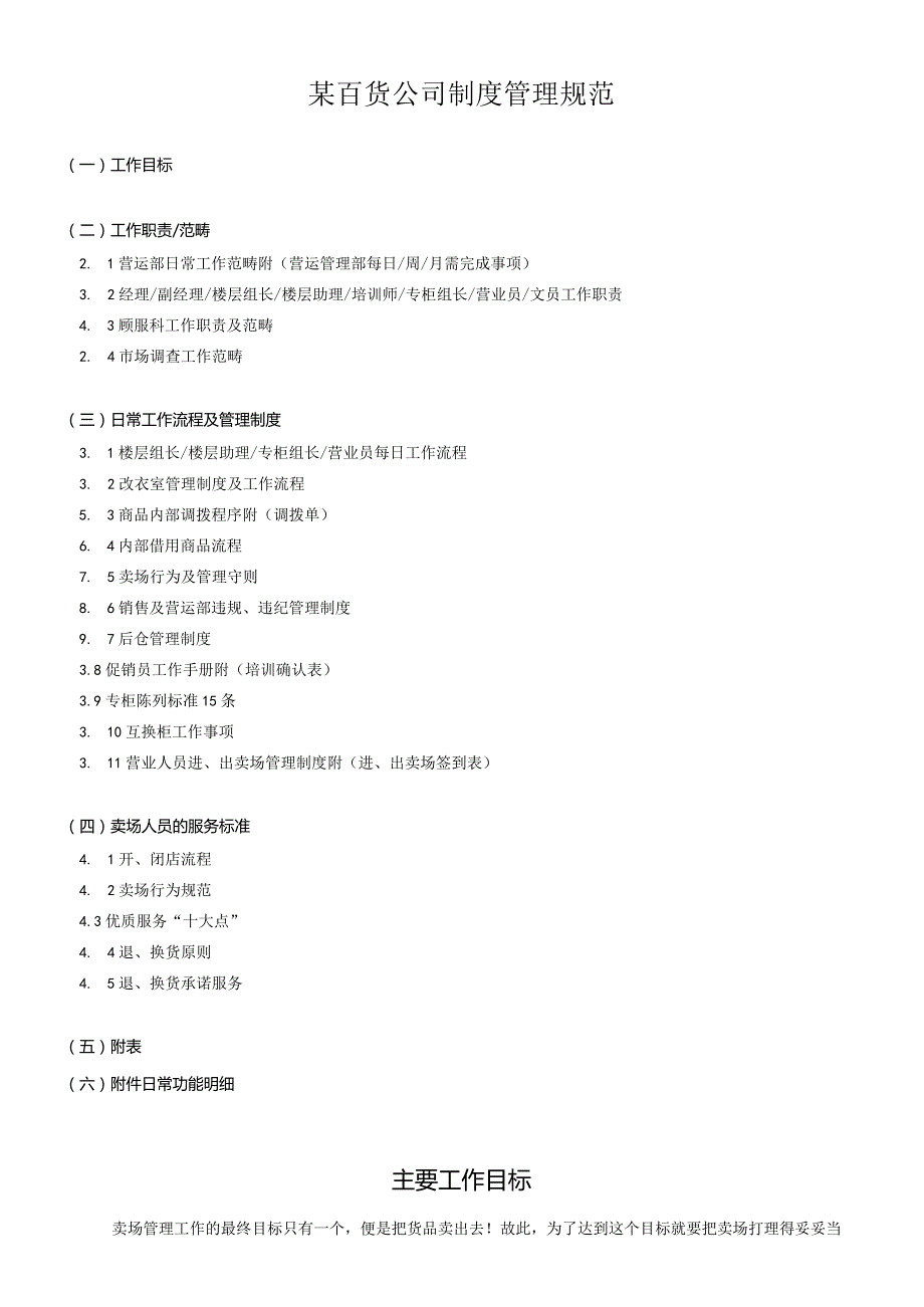 某百货公司制度管理规范.docx_第1页