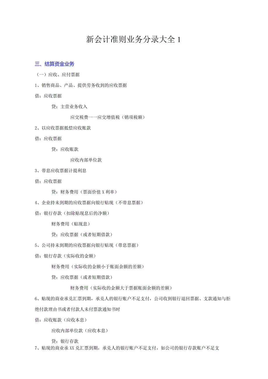 新会计准则业务分录大全1.docx_第1页