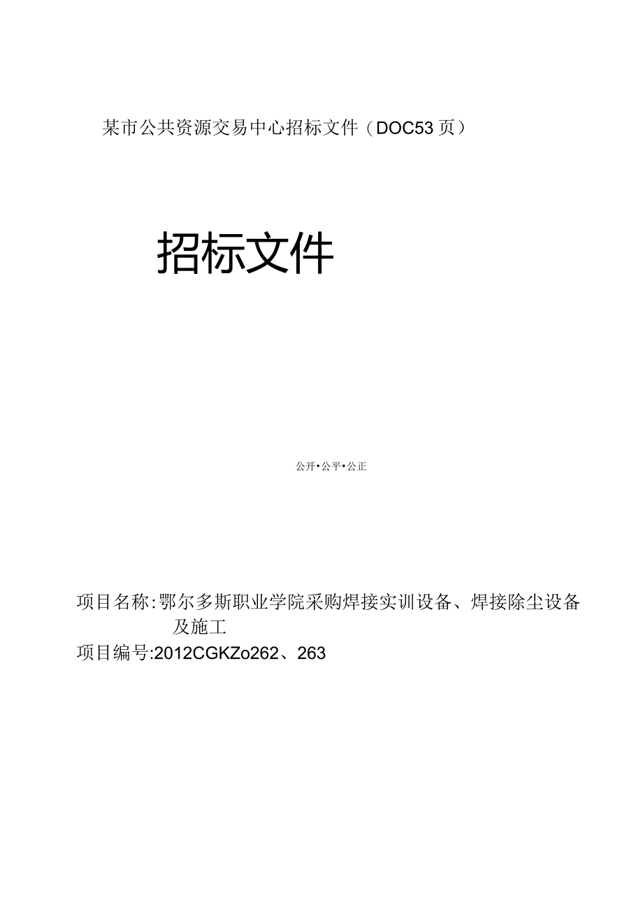 某市公共资源交易中心招标文件(DOC53页).docx_第1页