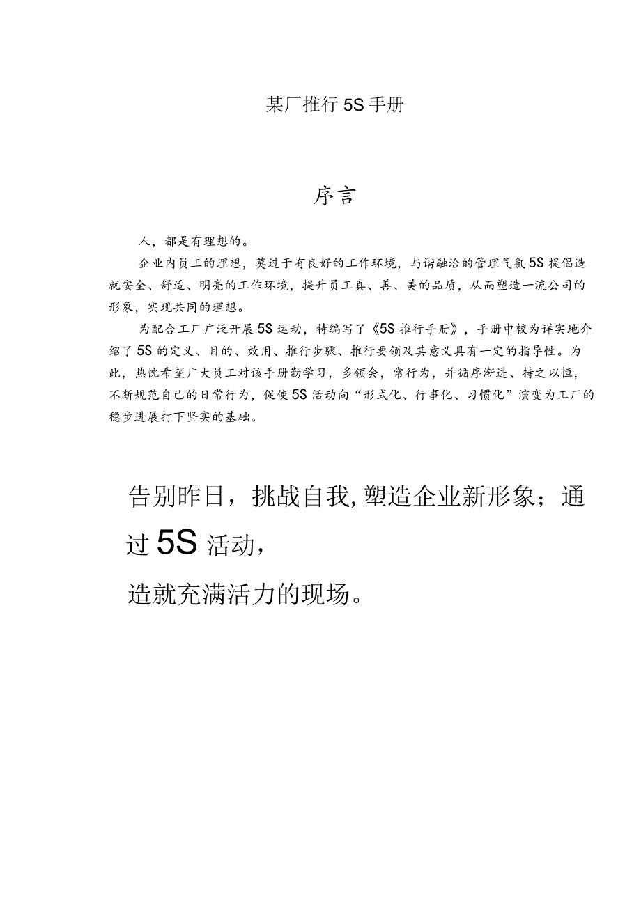 某厂推行5S手册.docx_第1页