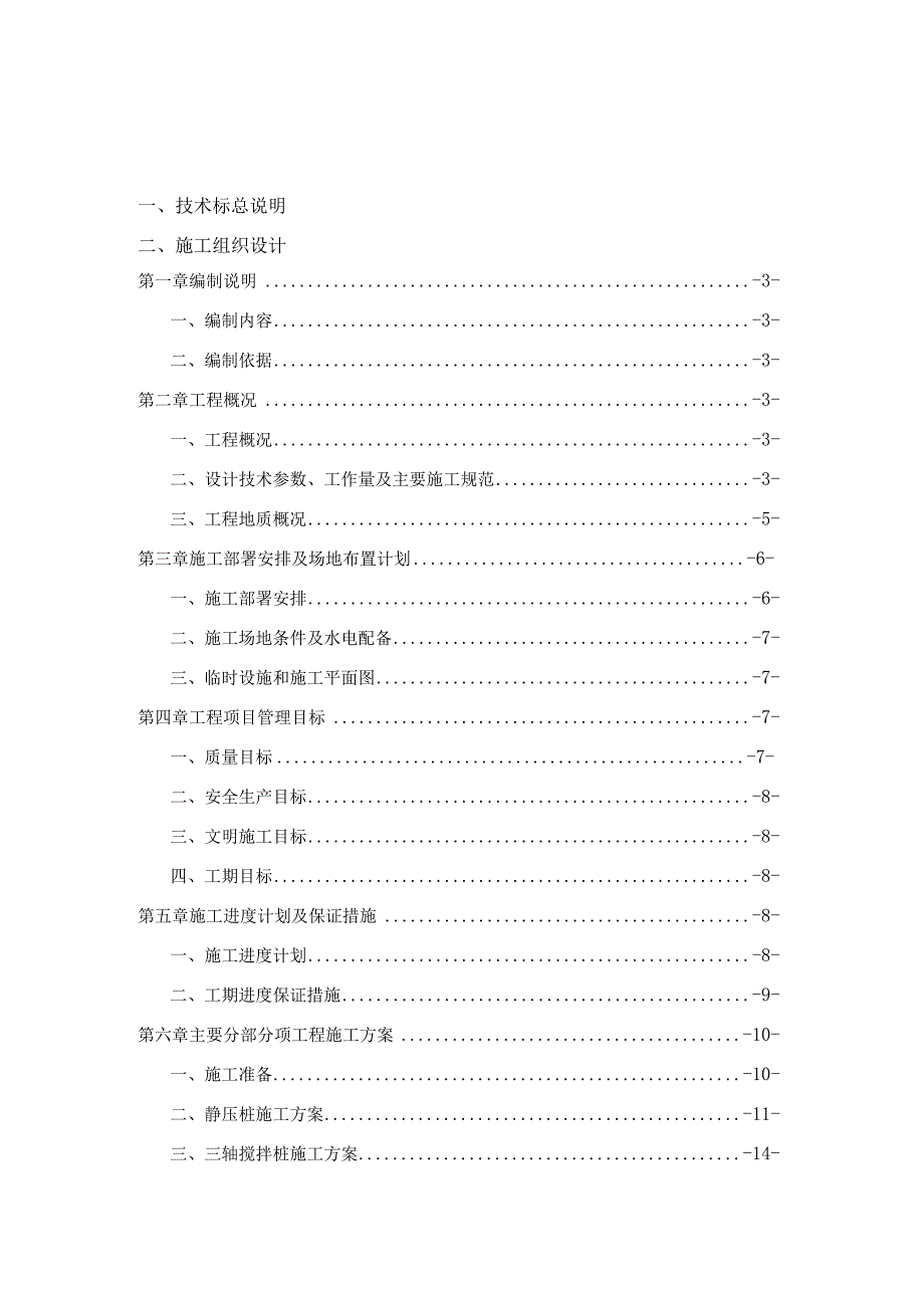 某公司桩基和围护施工组织设计技术标.docx_第1页