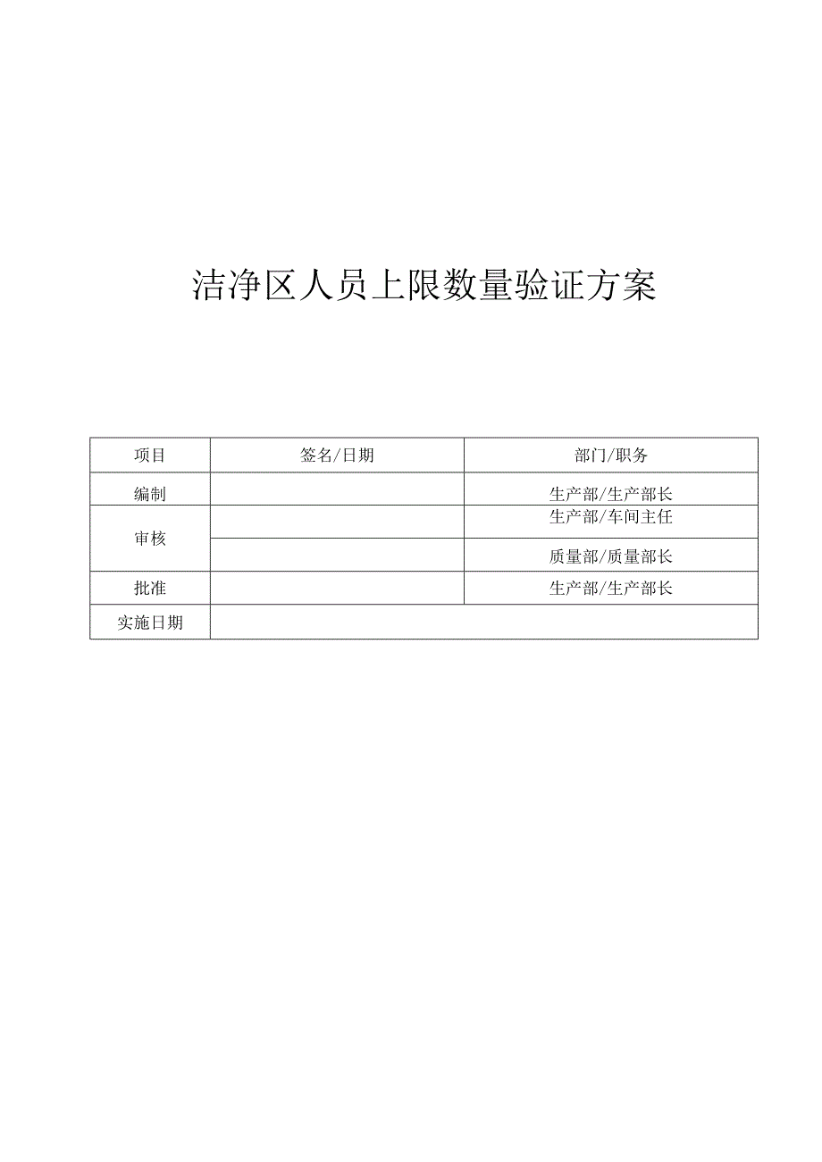 洁净区人员数量验证方案.docx_第1页