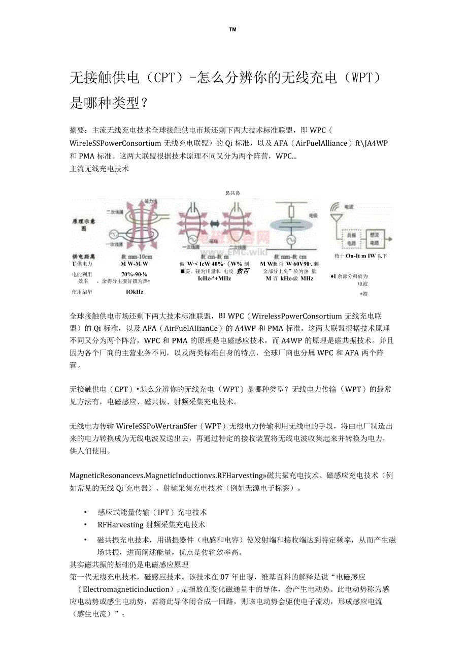 无接触供电(CPT)-怎么分辨你的无线充电（WPT）是哪种类型？.docx_第1页