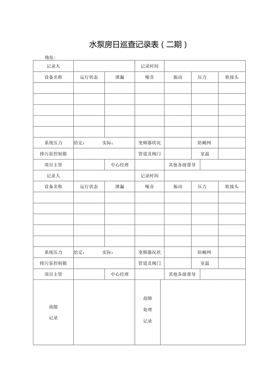 水泵房日巡查记录表.docx_第2页