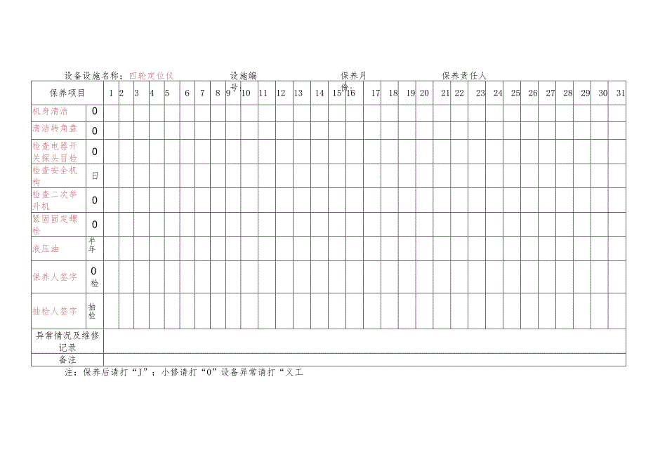 汽车维修设备保养记录.docx_第2页