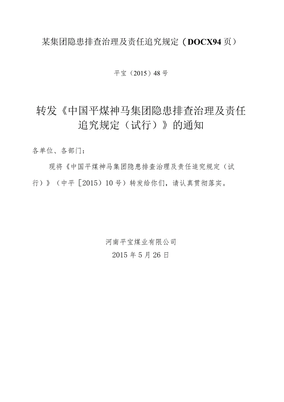 某集团隐患排查治理及责任追究规定(DOCX94页).docx_第1页