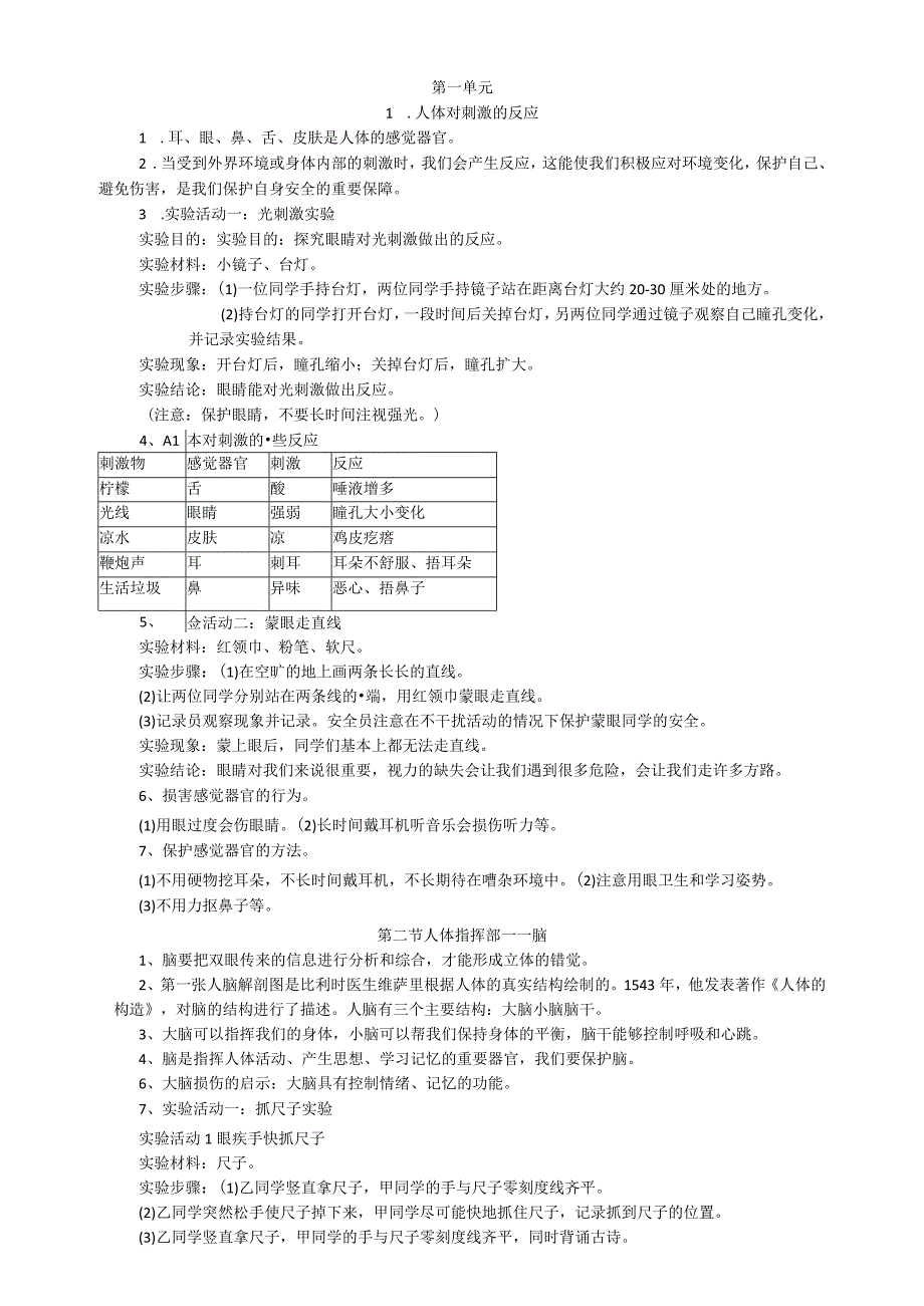 湘科版五年级上册科学总复习知识点整理.docx_第1页