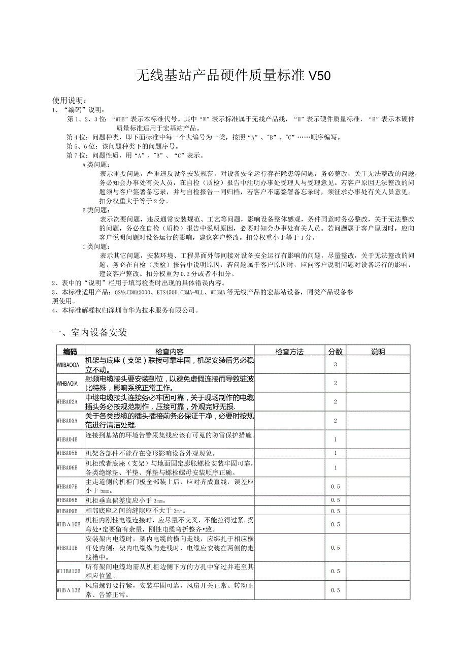 无线基站产品硬件质量标准V50.docx_第1页